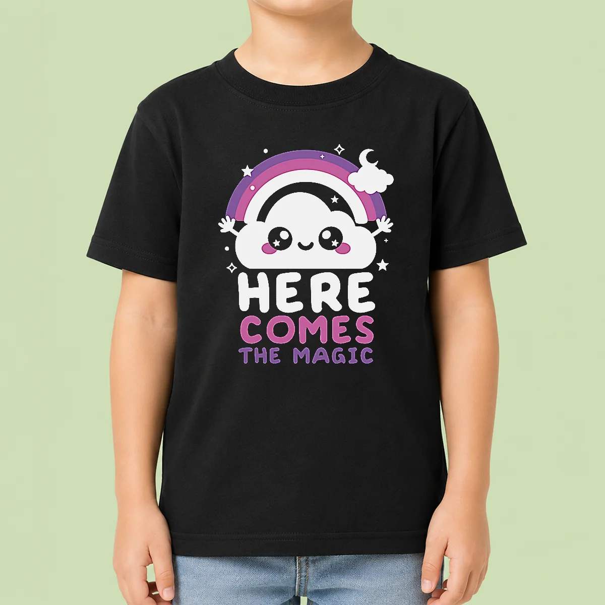 Pretty Cloud Here Comes The Magic Kids T-Shirt
