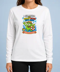 Pretty Nice Brain Biter Splash Pixel Survival Long Sleeve Shirt