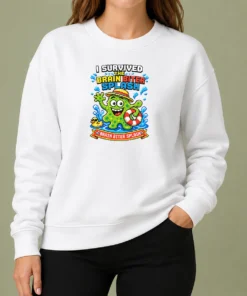 Pretty Nice Brain Biter Splash Pixel Survival Sweater
