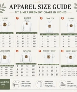Size chart for Pretty OHCA National Specialty 2026 Hunting Dog Mascot with measurements in inches and cm to help choose the right fit