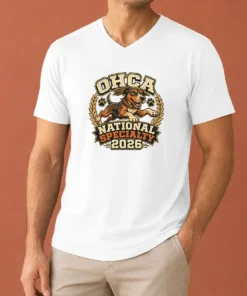 Pretty OHCA National Specialty 2026 Hunting Dog Mascot V-Neck Shirt