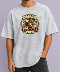 Pretty OHCA National Specialty 2026 Hunting Dog Mascot Washed T-Shirt