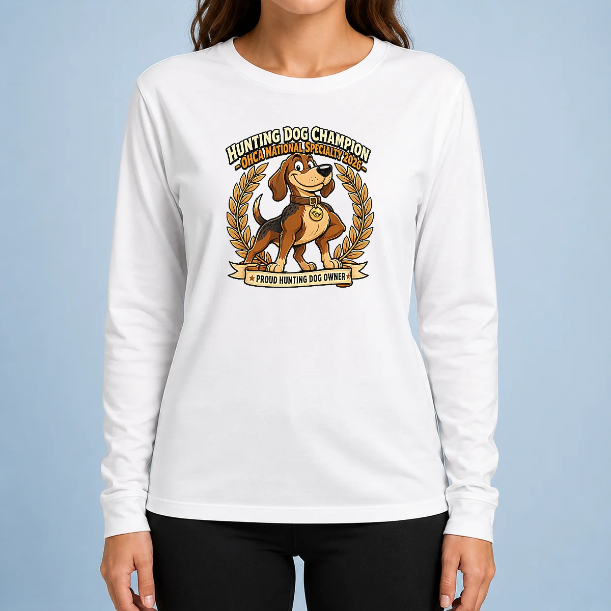 Pretty OHCA National Specialty Hunting Dog Pride Cartoon Long Sleeve Shirt