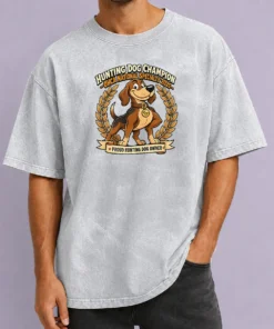 Pretty OHCA National Specialty Hunting Dog Pride Cartoon Washed T-Shirt