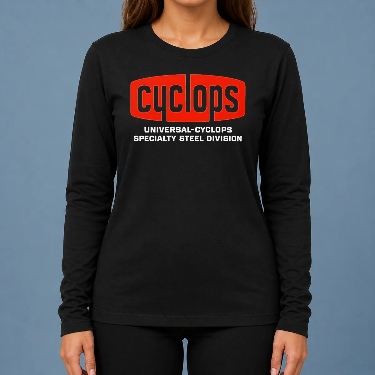 Pretty Universal Cyclops Specialty Steel Division Logo Long Sleeve Shirt