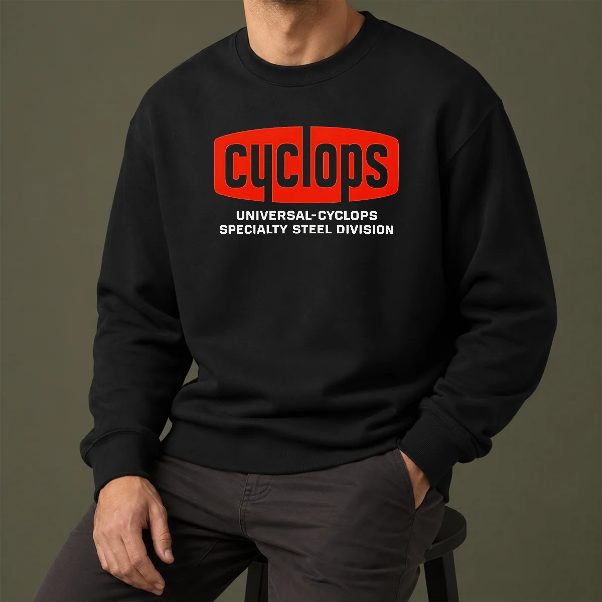Pretty Universal Cyclops Specialty Steel Division Logo Sweater