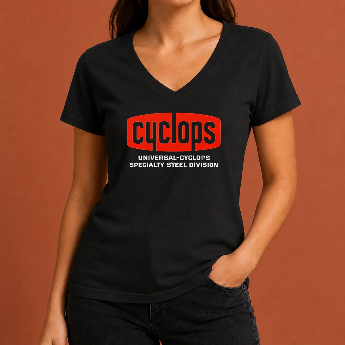 Pretty Universal Cyclops Specialty Steel Division V-Neck Shirt Pretty Universal Cyclops Specialty Steel Division V-Neck Shirt