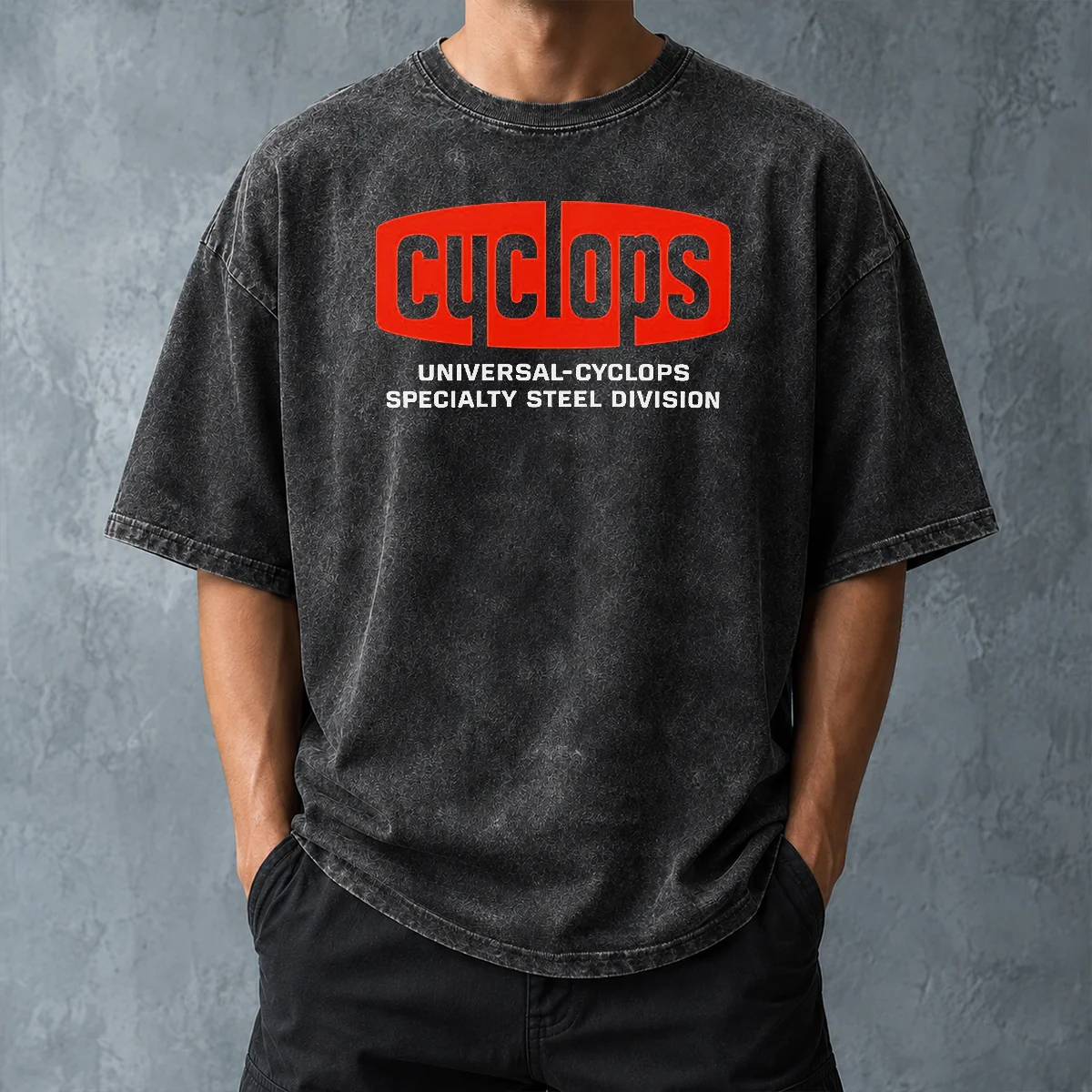 Pretty Universal Cyclops Specialty Steel Division Logo Washed T-Shirt