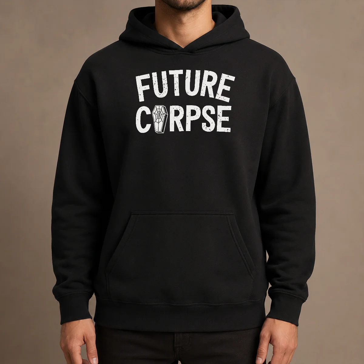 Top Funny Distressed Future Corpse With Coffin Goth Hoodie