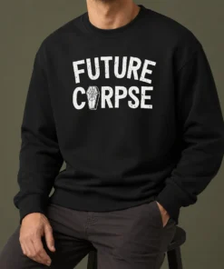 Top Funny Distressed Future Corpse With Coffin Goth Sweater