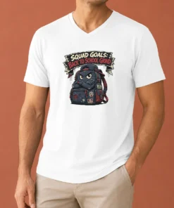 Top Hot Back To School Squad Goals Streetwear V-Neck Shirt