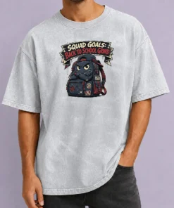 Top Hot Back To School Squad Goals Streetwear Washed T-Shirt
