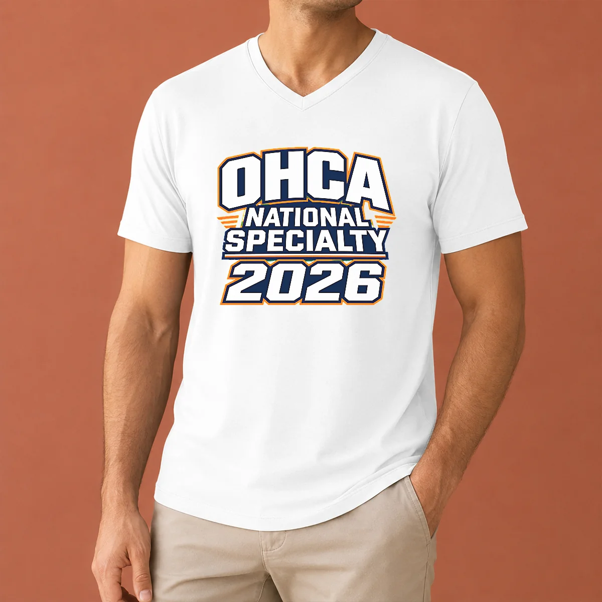 Top OHCA National Specialty 2026 Typography V-Neck Shirt Top OHCA National Specialty 2026 Typography V-Neck Shirt