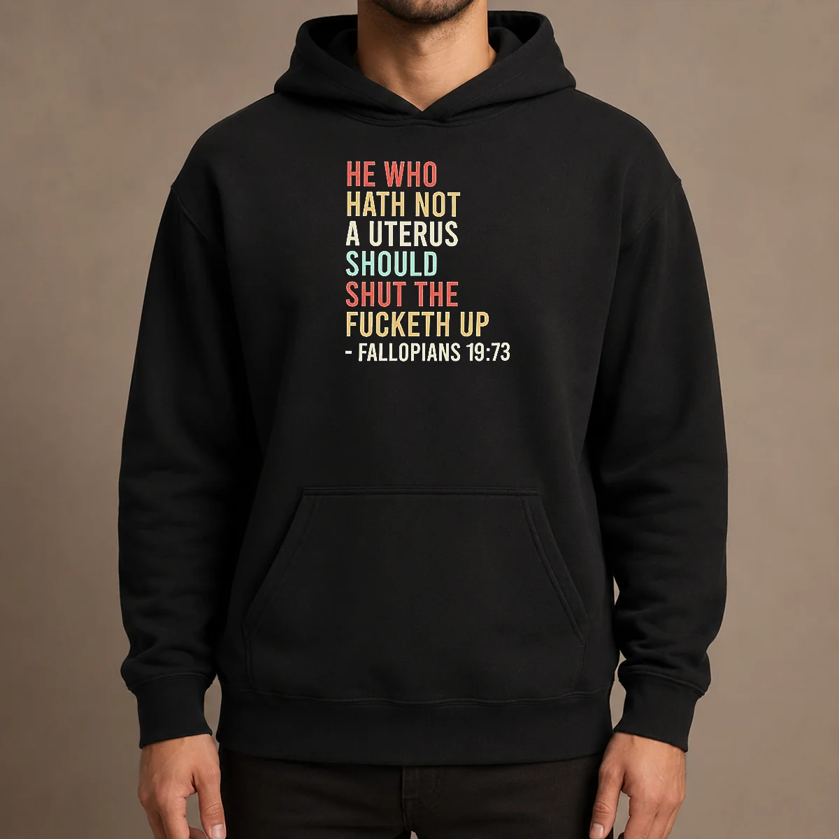 Top Pretty He WHO Hath Not A Uterus Should Shut The Fucketh Up Retro Hoodie