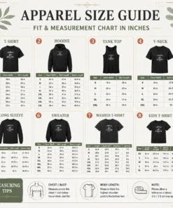 Size chart for Top Pretty The Laodicea Brewing Co Hot Or Cold Only Revelation 3 14 22 with measurements in inches and cm to help choose the right fit