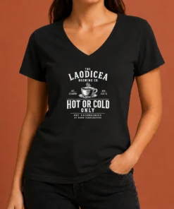 Top Pretty The Laodicea Brewing Co Hot Or Cold Only Revelation 3 14 22 V-Neck Shirt