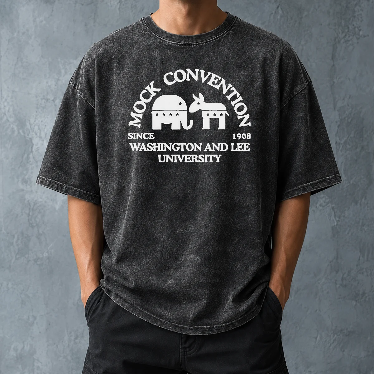 Top Washington And Lee University Mock Convention Since 1908 Washed T-Shirt