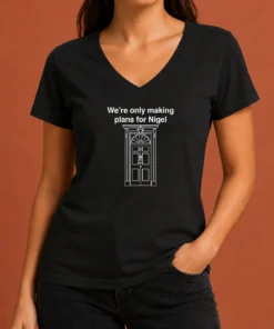 Top We'Re Only Making Plans For Nigel 10 Downing Street V-Neck Shirt