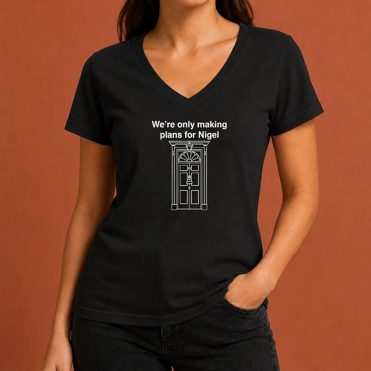 Top We'Re Only Making Plans For V-Neck Shirt Top We'Re Only Making Plans For V-Neck Shirt